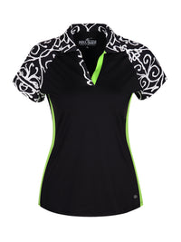 Dolcezza short sleeved top - Black Bali Redux