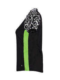 Dolcezza short sleeved top - Black Bali Redux