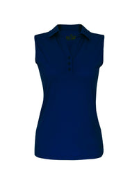 Dolcezza plain sleeveless top - Navy