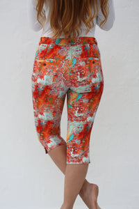 Famara pedal pushers - Zanzibar print