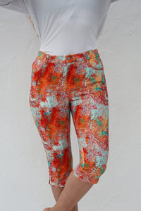 Famara pedal pushers - Zanzibar print