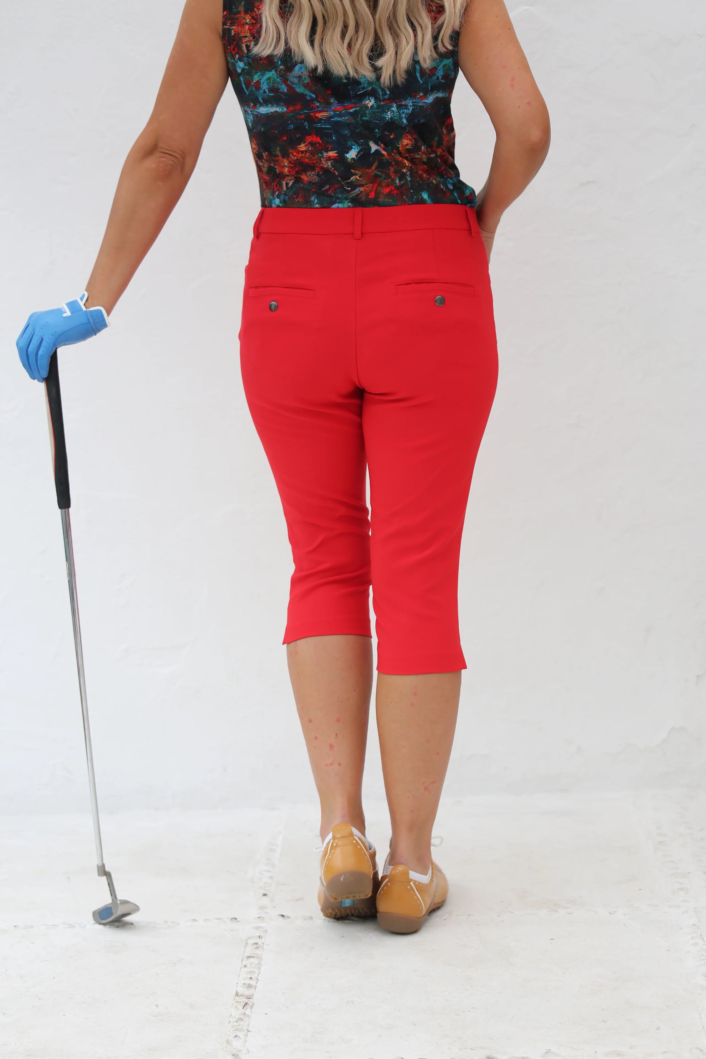 Famara pedal pushers - Cherry