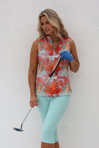 Famara Art Sleeveless Top - Zanzibar