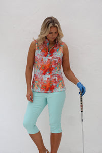 Famara Art Sleeveless Top - Zanzibar