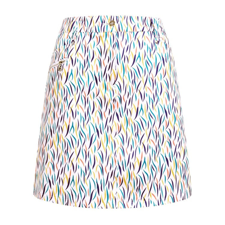 JRB Smart skort - Blue Feather Print