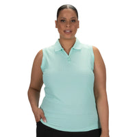 Nancy Lopez Journey Sleeveless Polo - Aqua