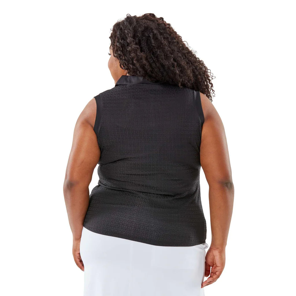 Nancy Lopez Journey Sleeveless Polo - Black