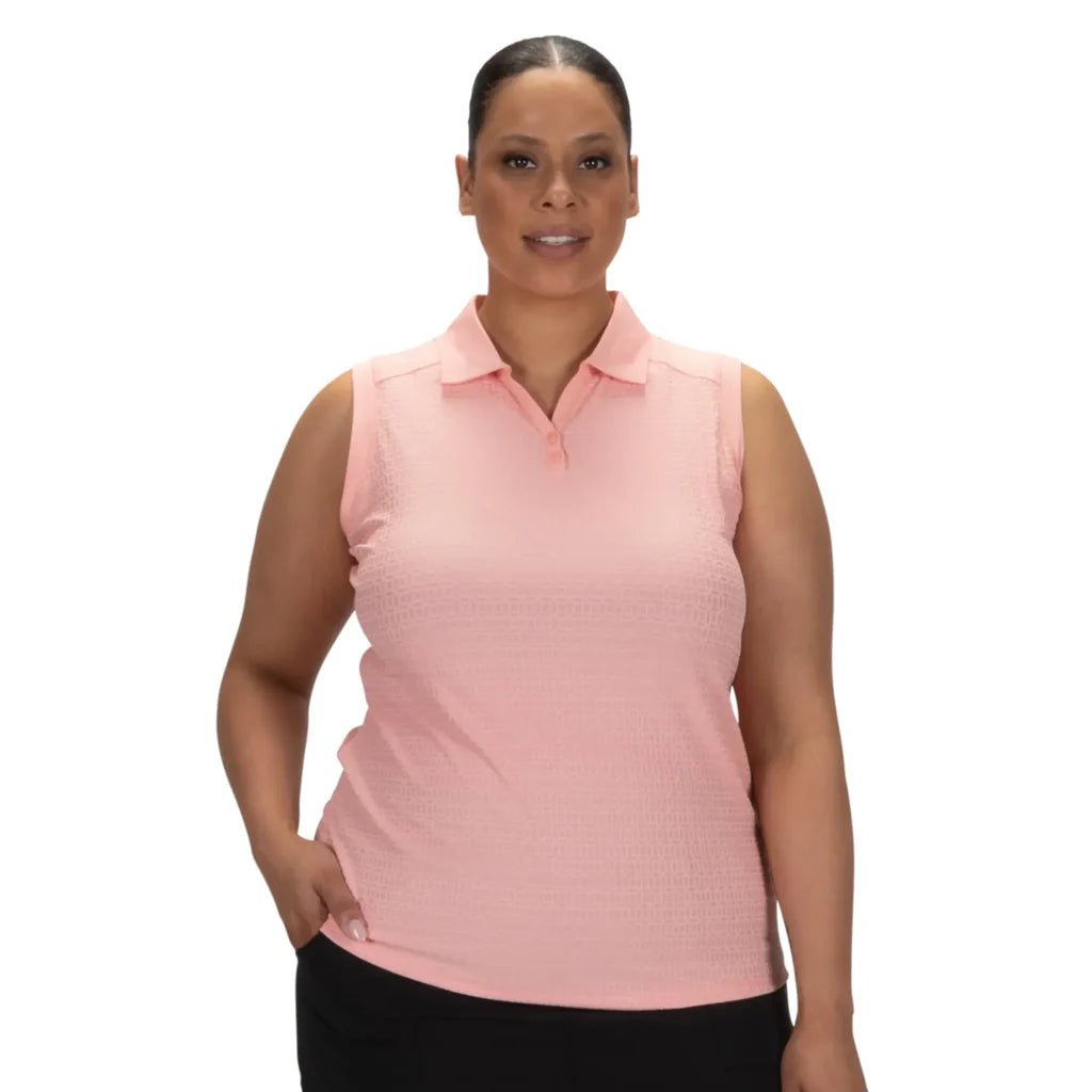 Nancy Lopez Journey Sleeveless Polo - Quartz Pink
