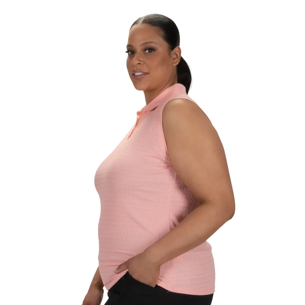 Nancy Lopez Journey Sleeveless Polo - Quartz Pink