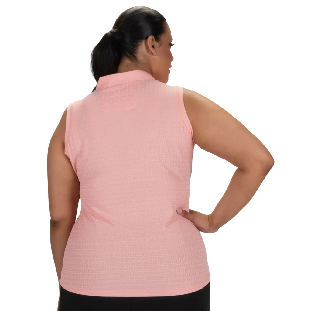 Nancy Lopez Journey Sleeveless Polo - Quartz Pink