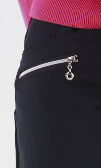 Such a comfortable fit for the ladies golf season. Ladies Golf trousers in a stylish navy are perfect for your ladies golfing wardrobe.    Matched with the JRB Ladies Golf shirts in various stunning designs and you will look amazing when out doing your Daily Sports.