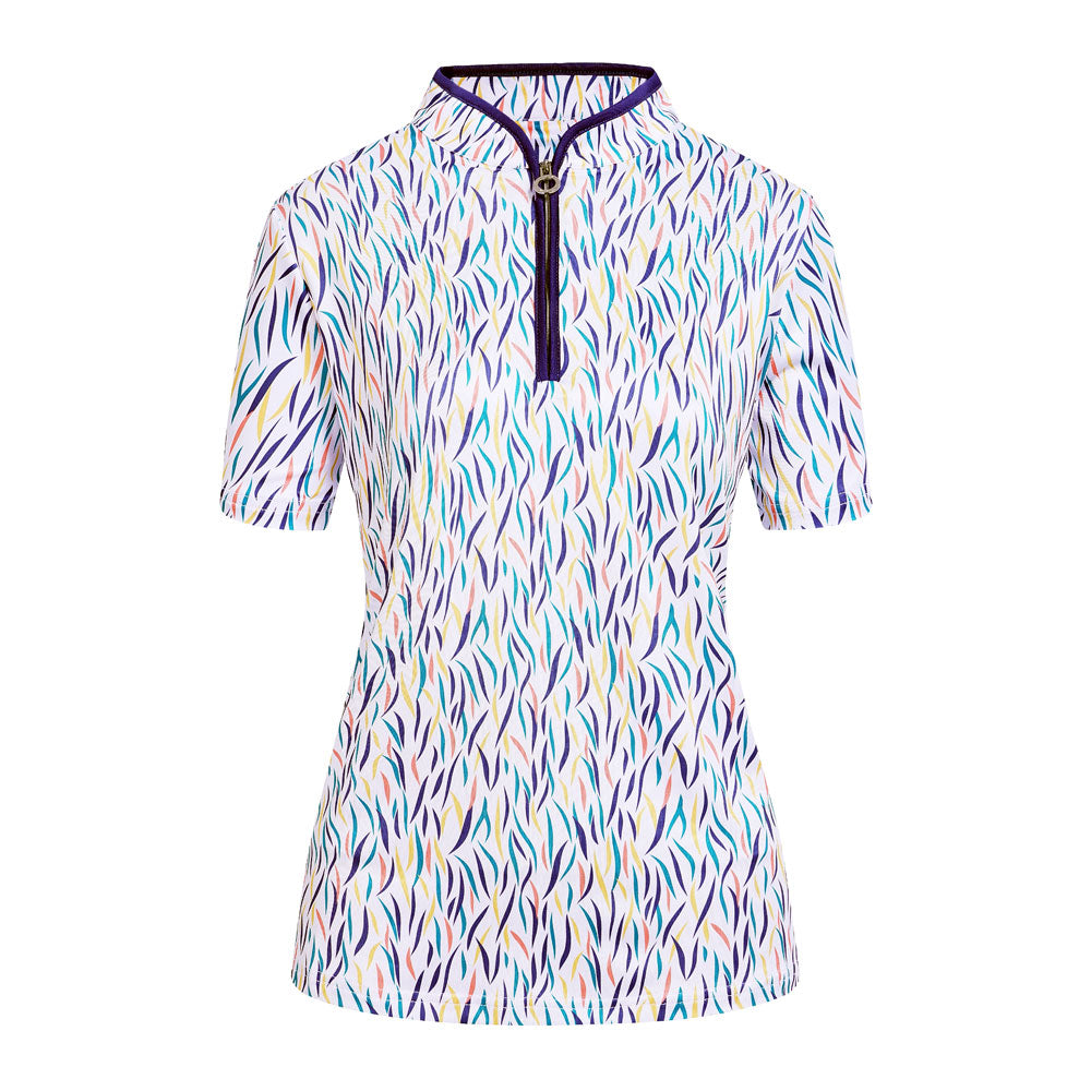 JRB SS25 Blue Feather Print