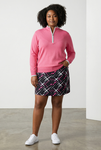 JRB Sweater (1/4 zipped) - Rose Pink
