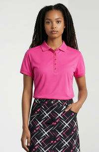 JRB Pique Short Sleeved Polo - Rose Pink