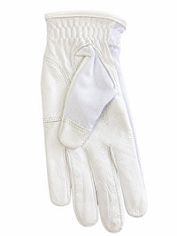 Suitably Sporty Leather Sun Glove - White (left hand)