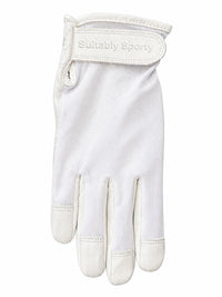 Suitably Sporty Leather Sun Glove - White (right hand)