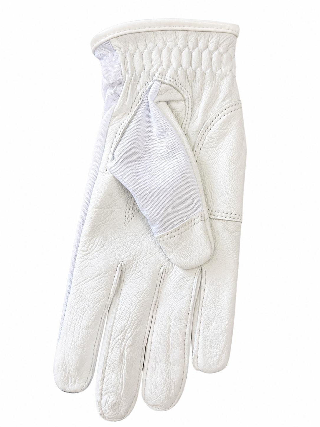 Suitably Sporty Leather Sun Glove - White (right hand)