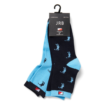 JRB sports sock (pack of 2) - Navy/Yellow