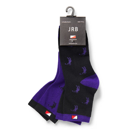 JRB golf socks (2 pair) - Aqua / navy