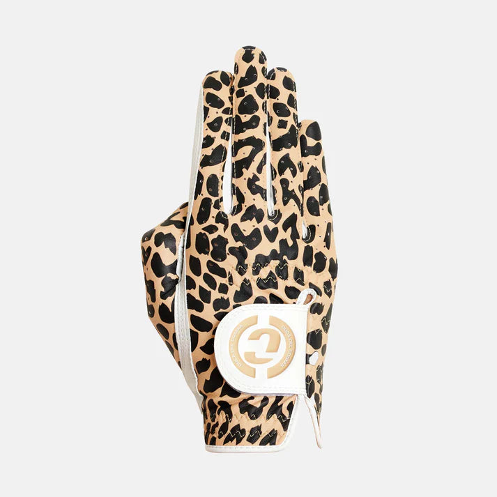 Duca del Cosma Pro ladies golf glove - King Cheetah White  - (for right and left hands)