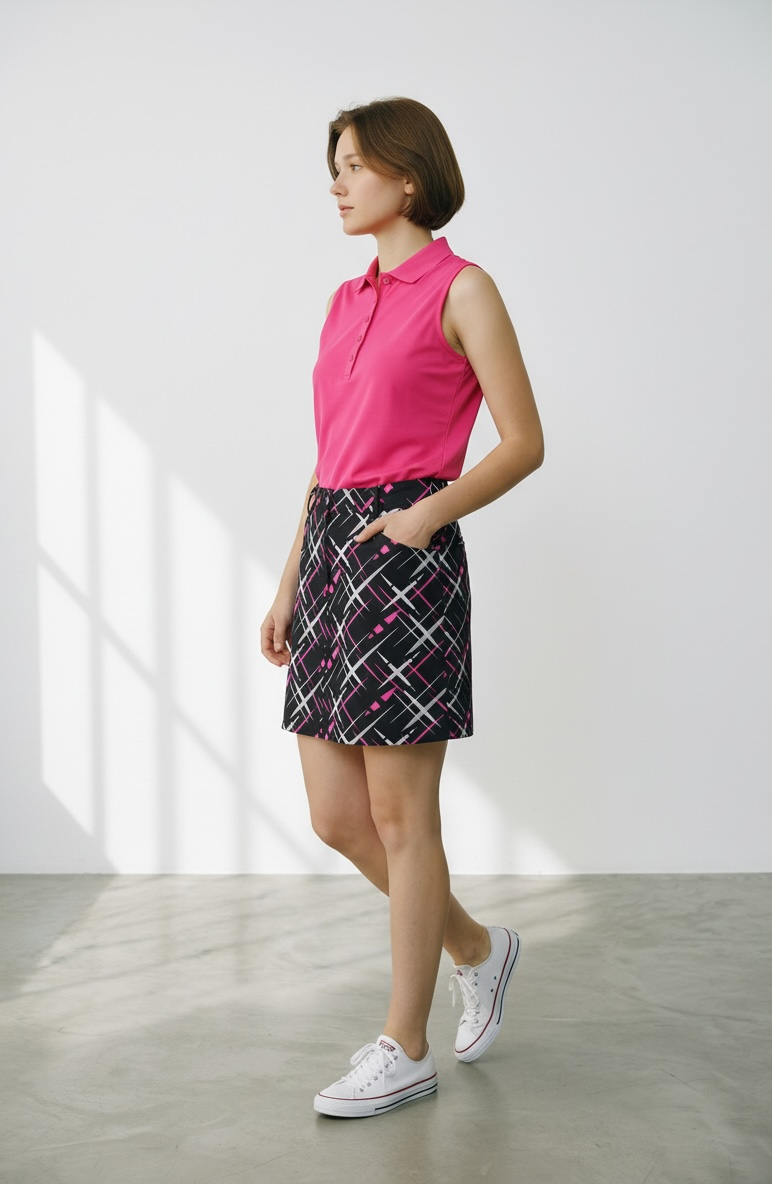 JRB Pique Sleeveless Polo - Rose Pink