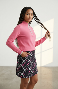 JRB Sweater (1/4 zipped) - Rose Pink