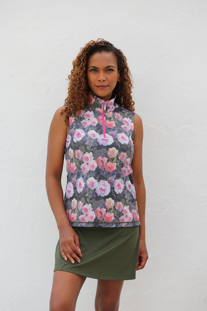 Famara Art sleeveless top - Host of Roses