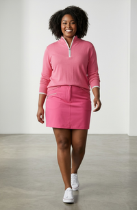 JRB Sweater (1/4 zipped) - Rose Pink