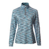 JRB 1/4 zipped mid layer - Aqua marble