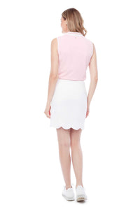 Swing Control scalloped skort (18") - Scales white