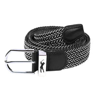 Two tone Woven golf belt - Black and White