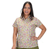 Nancy Lopez Bloom short sleeved polo - White multi floral