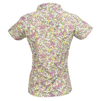 Nancy Lopez Bloom short sleeved polo - White multi floral