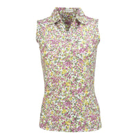 Nancy Lopez Bloom sleeveless polo - White multi floral