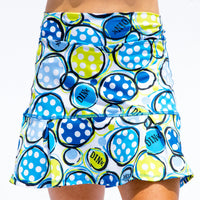 Pickleball Bella Flounce 16" skort - Blue Dink