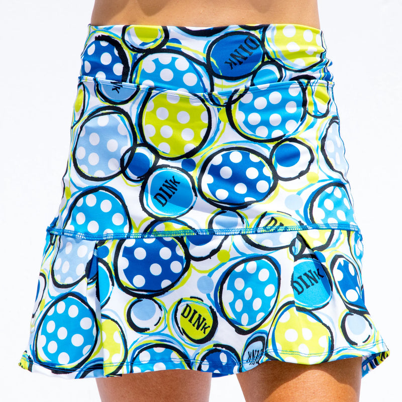 Pickleball Bella Flounce 16" skort - Blue Dink