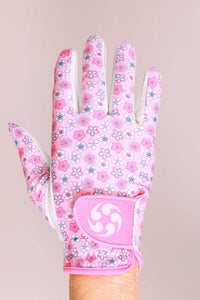 Suitably Sporty Golf Glove (right hand) - Flower Power for Breast Cancer