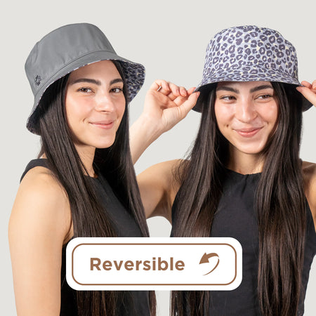 VimHue reversible small brim bucket hat - Black/white