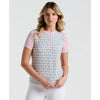 Original Penguin Lattice Short Sleeved top - Charm Pink print