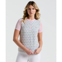 Original Penguin Lattice Short Sleeved top - Charm Pink print