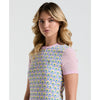 Original Penguin Lattice Short Sleeved top - Charm Pink print