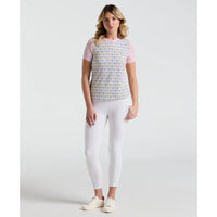 Original Penguin Lattice Short Sleeved top - Charm Pink print