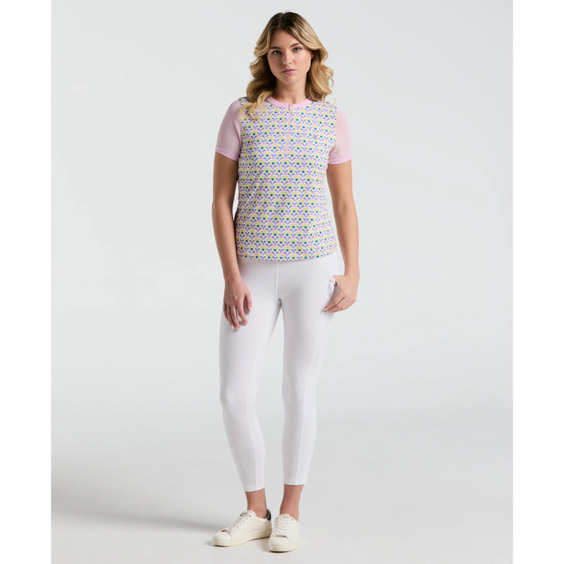 Original Penguin Lattice Short Sleeved top - Charm Pink print