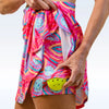 Pickleball Bella Flounce 16" skort - Pink Circles