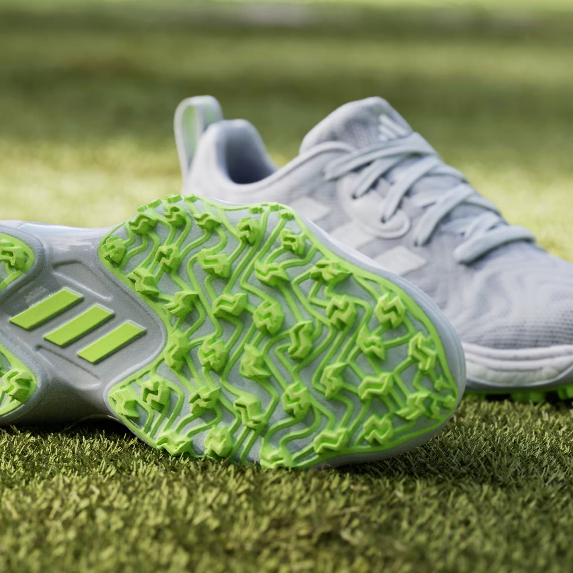 Adidas CodeChaos 25 Spikeless Golf Shoe - Halo Blue / Cloud White / Lucid Lemon