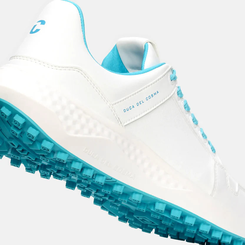 Duca del Cosma Licata Golf Shoes - White/Aruba Blue