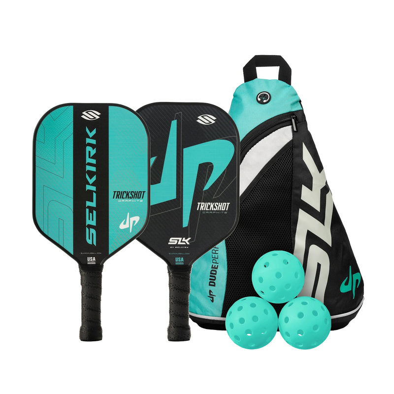 Selkirk Dude Perfect Trickshot pickleball bundle (2 paddles, balls & bag)