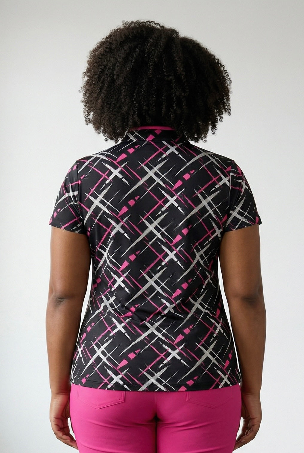 JRB Short Sleeved Polo - Black with Cross Print