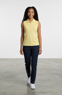 JRB Pique Sleeveless Polo - Mellow Yellow