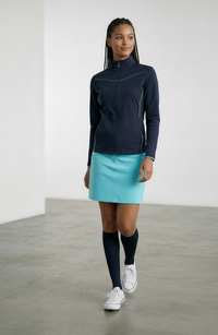 JRB Midlayer Jacket - Navy with River Blue/Lime Piping